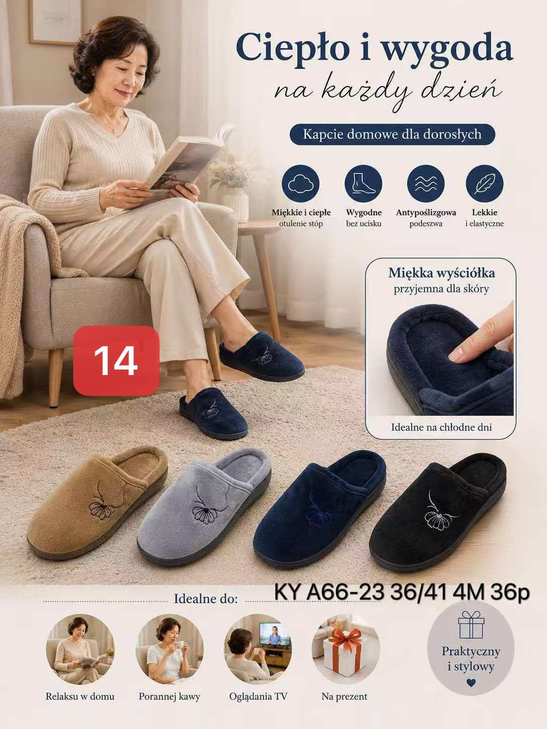 Klapki Damska