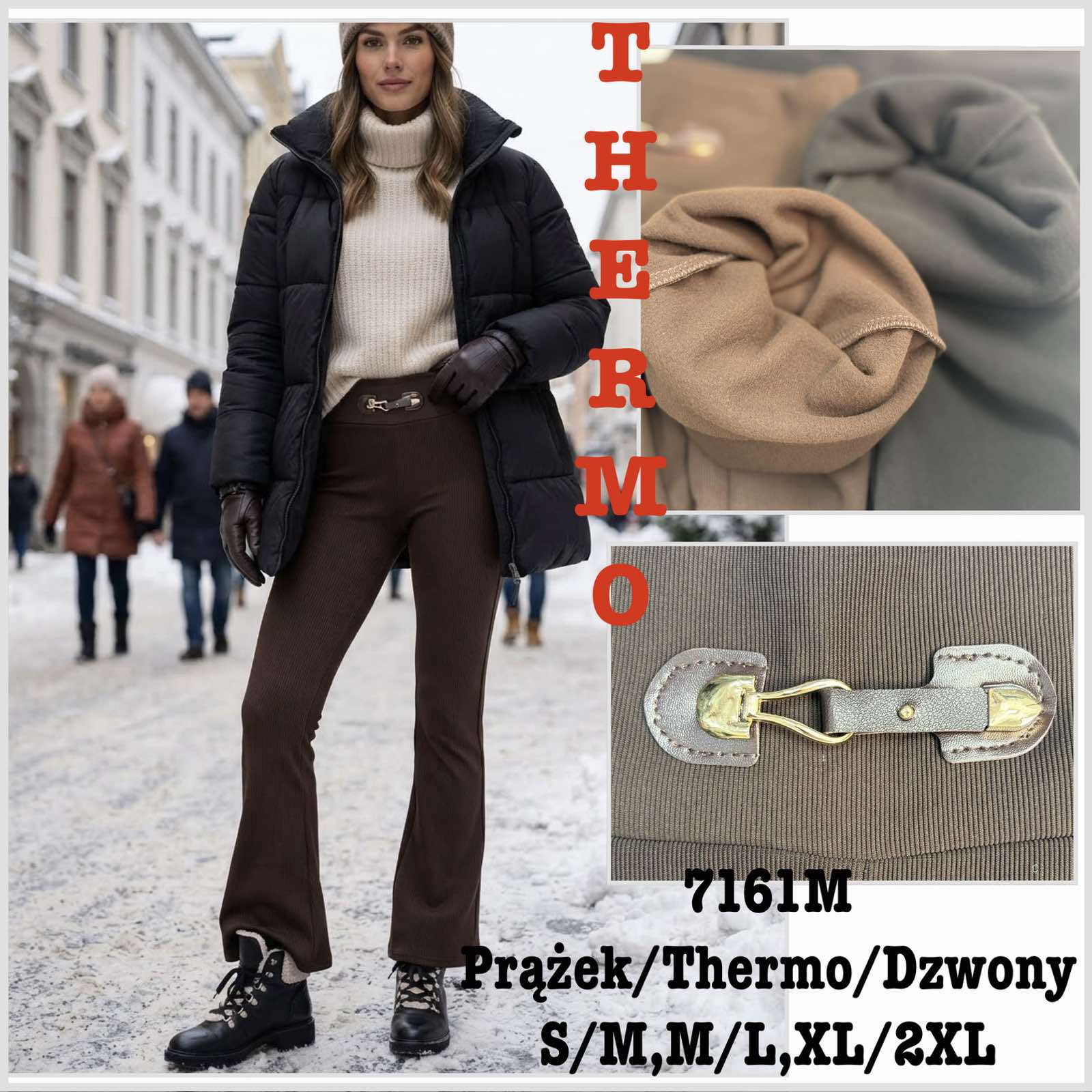 Legginsy Ocieplane Damska