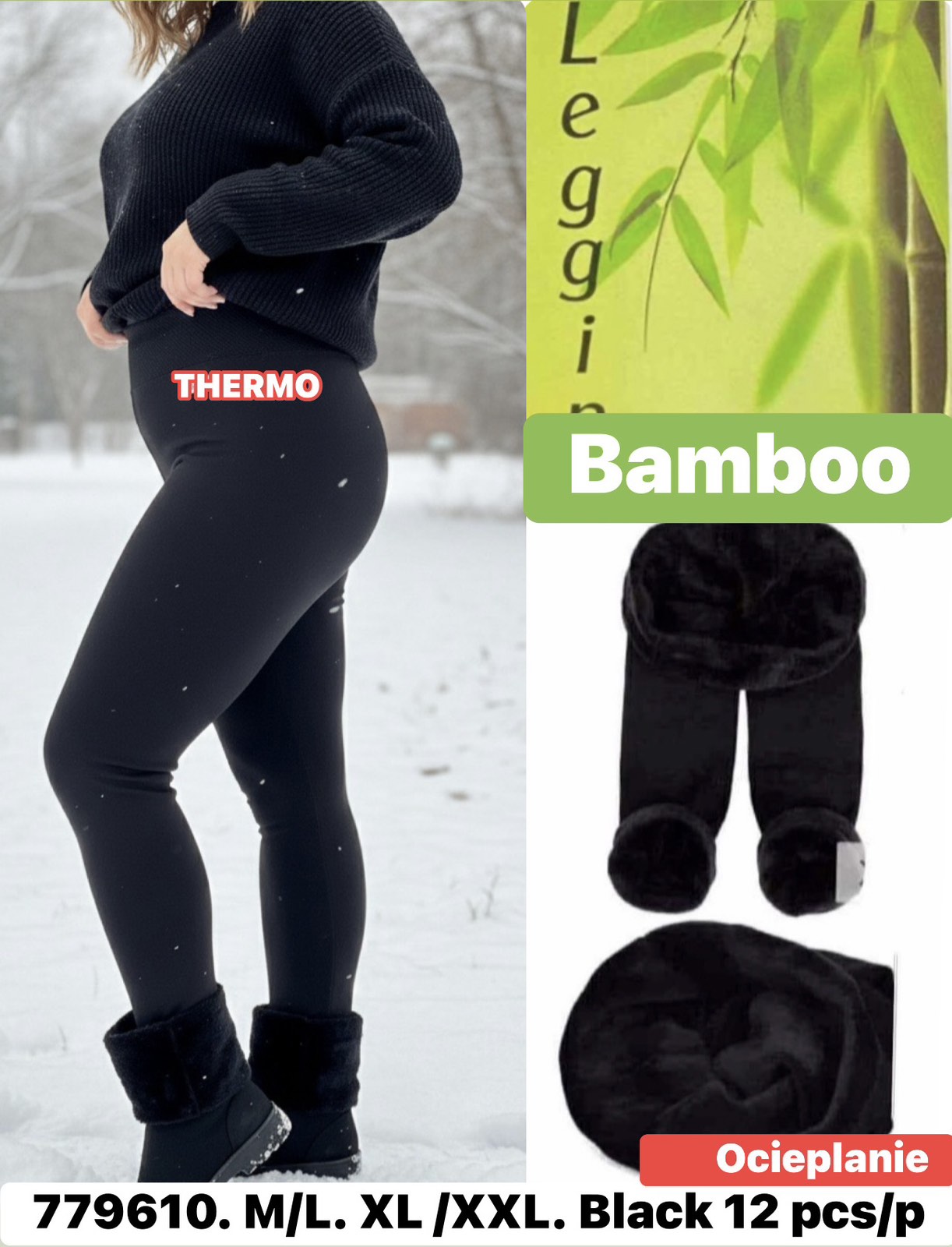 Legginsy Ocieplane Damska