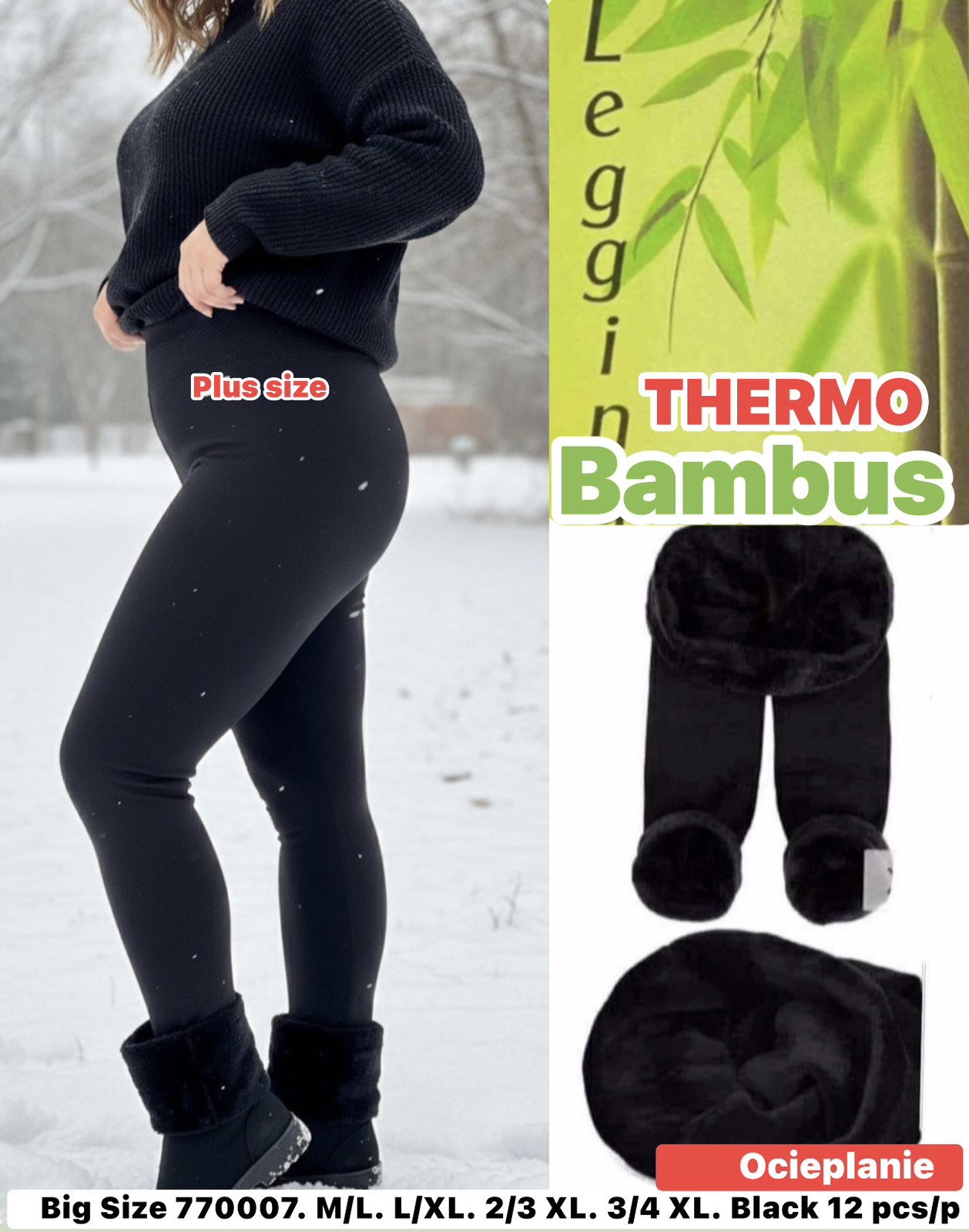 Legginsy Ocieplane Damska