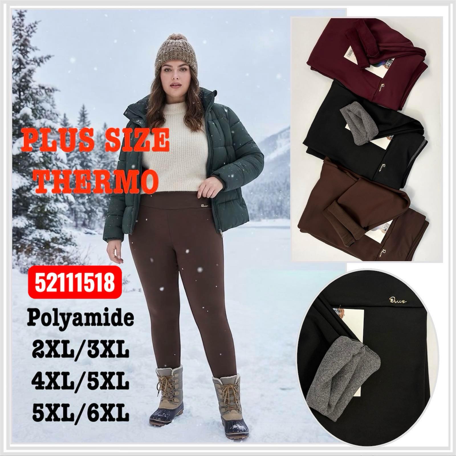 Legginsy Ocieplane Damska