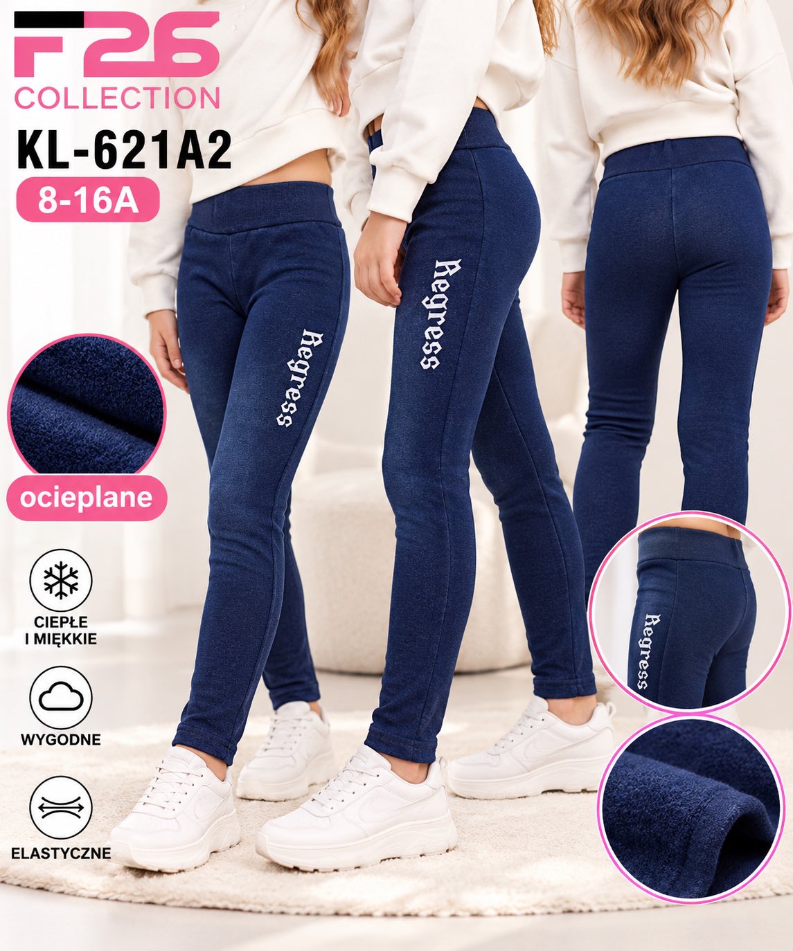 Legginsy Ocieplane Damska