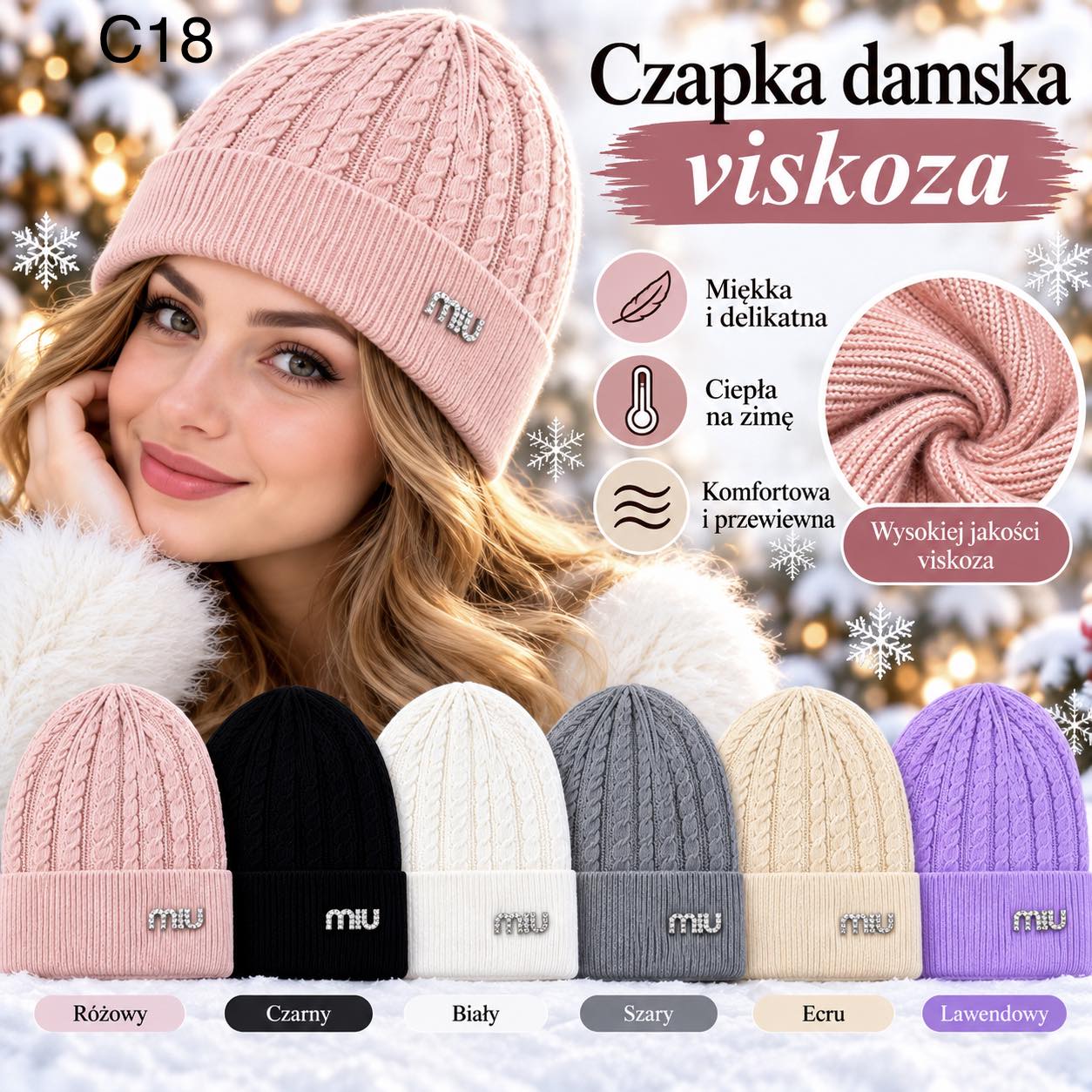 Czapka Damska