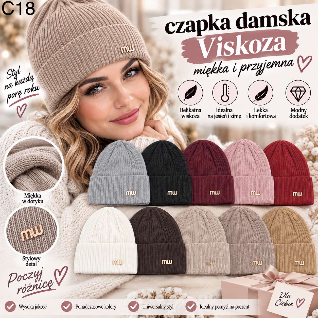 Czapka Damska