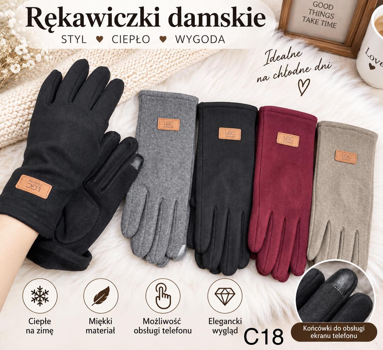 Rękawiczka Damska