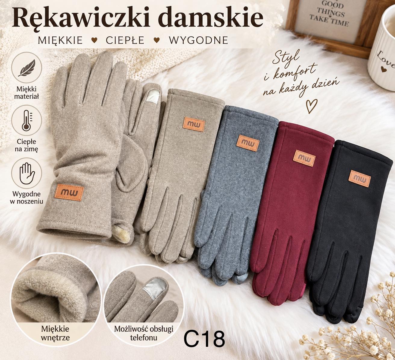 Rękawiczka Damska