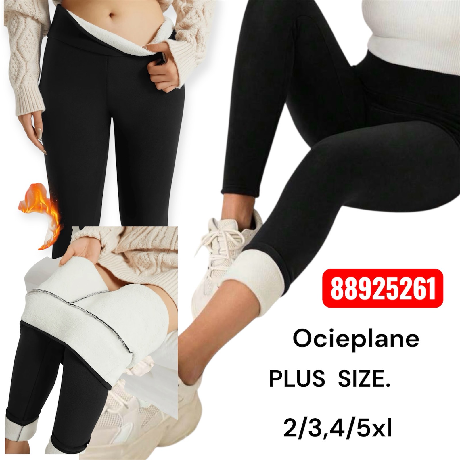 Legginsy Ocieplane Damska
