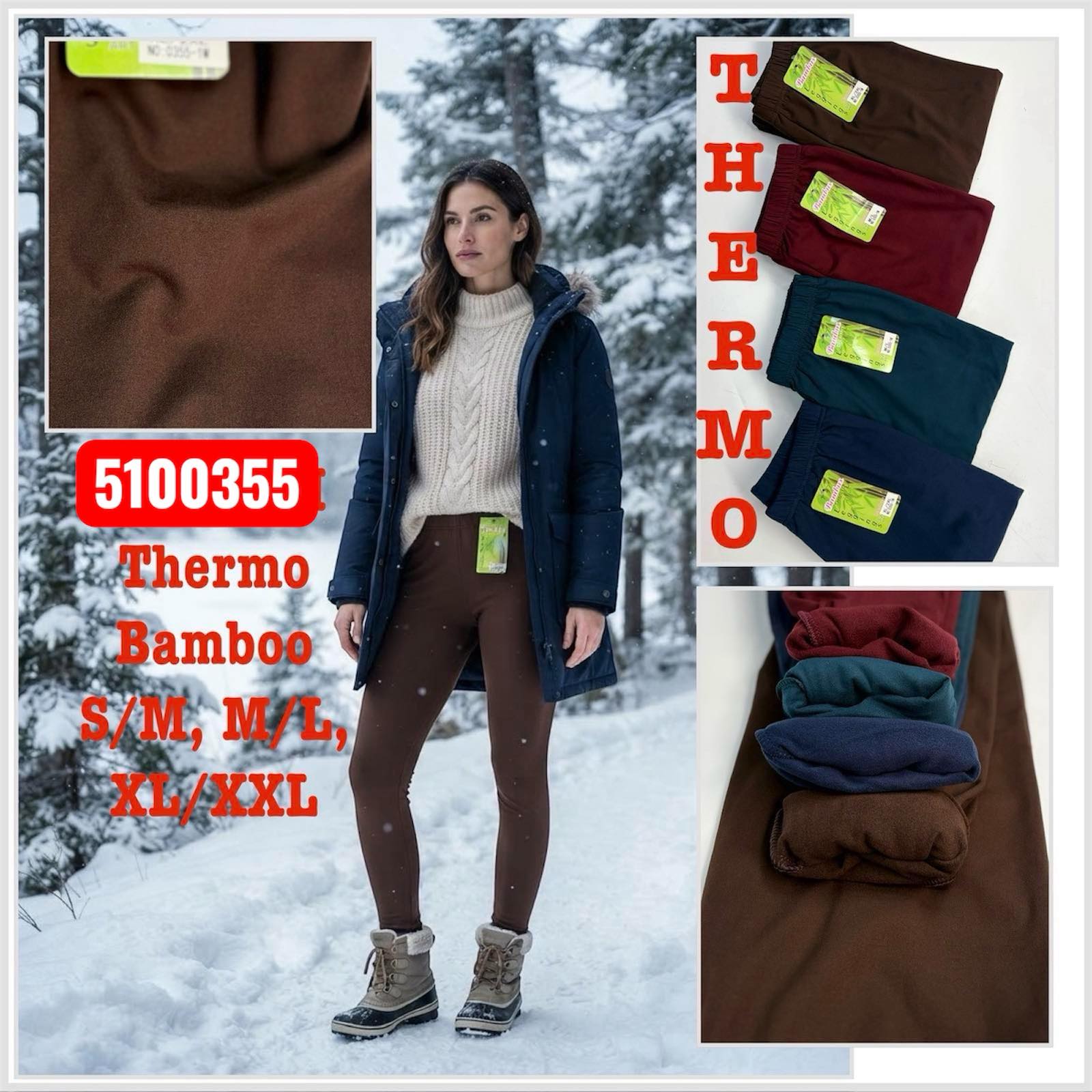 Legginsy Ocieplane Damska