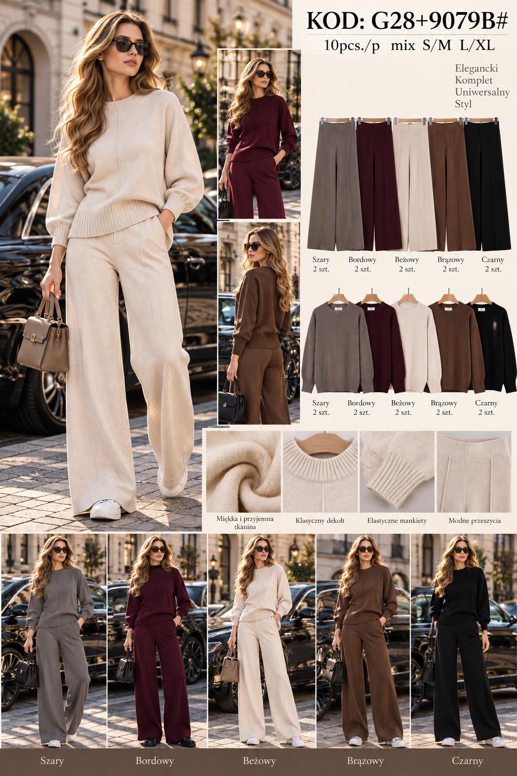 Komplet Sweter Damska