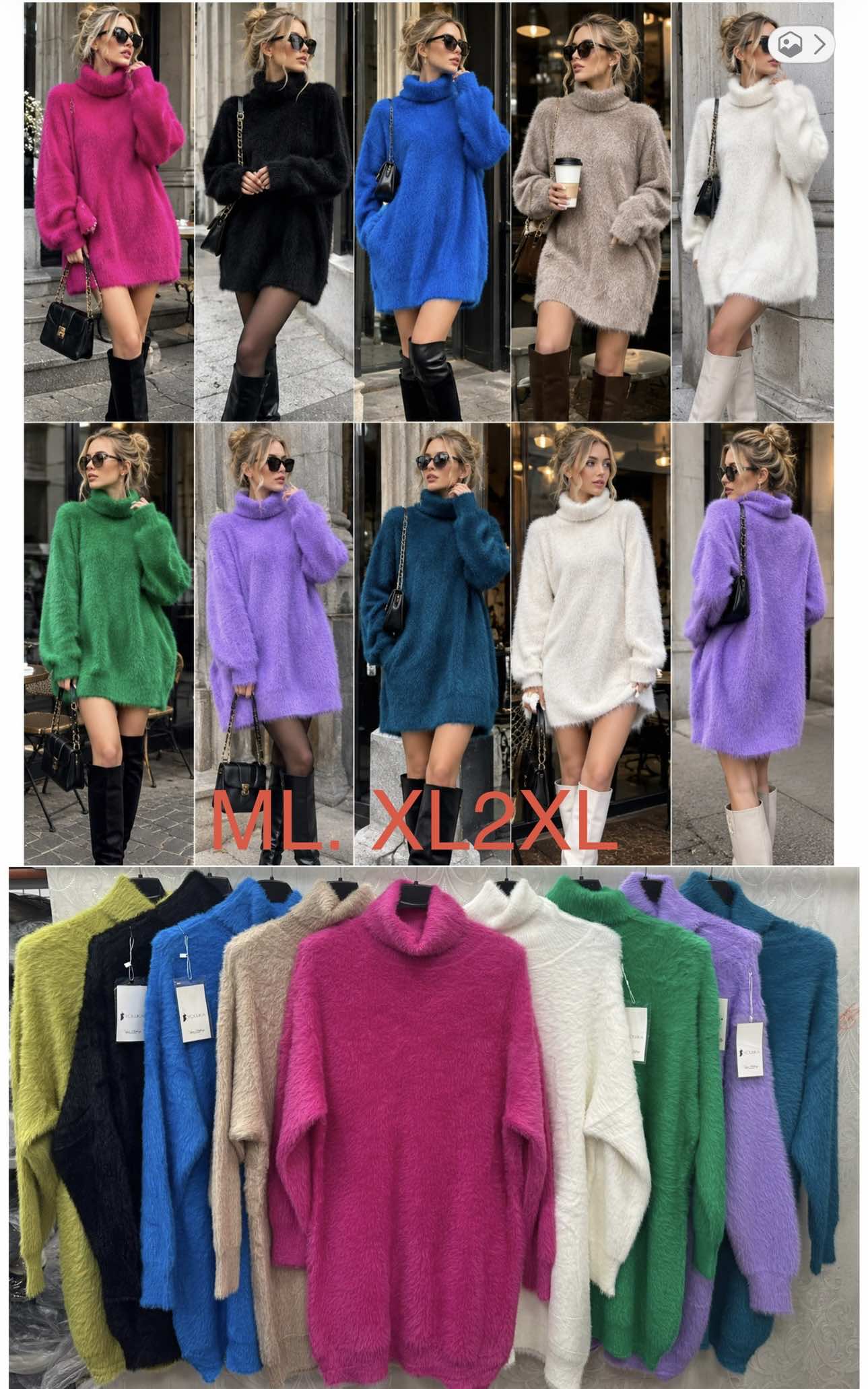 Sukienka Sweter Damska