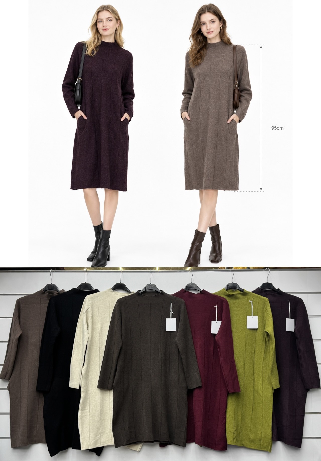 Sukienka Sweter Damska