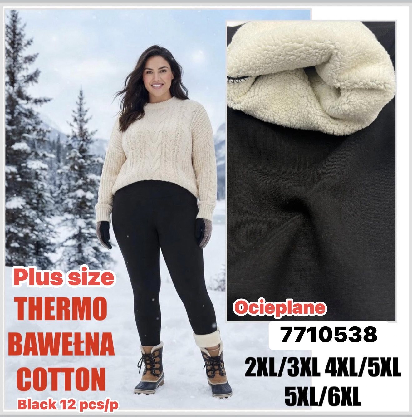 Legginsy Ocieplane Damska