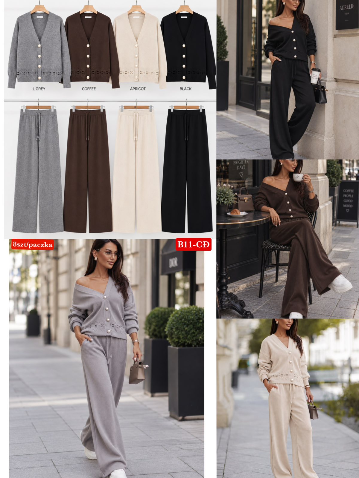 Komplet Sweter Damska