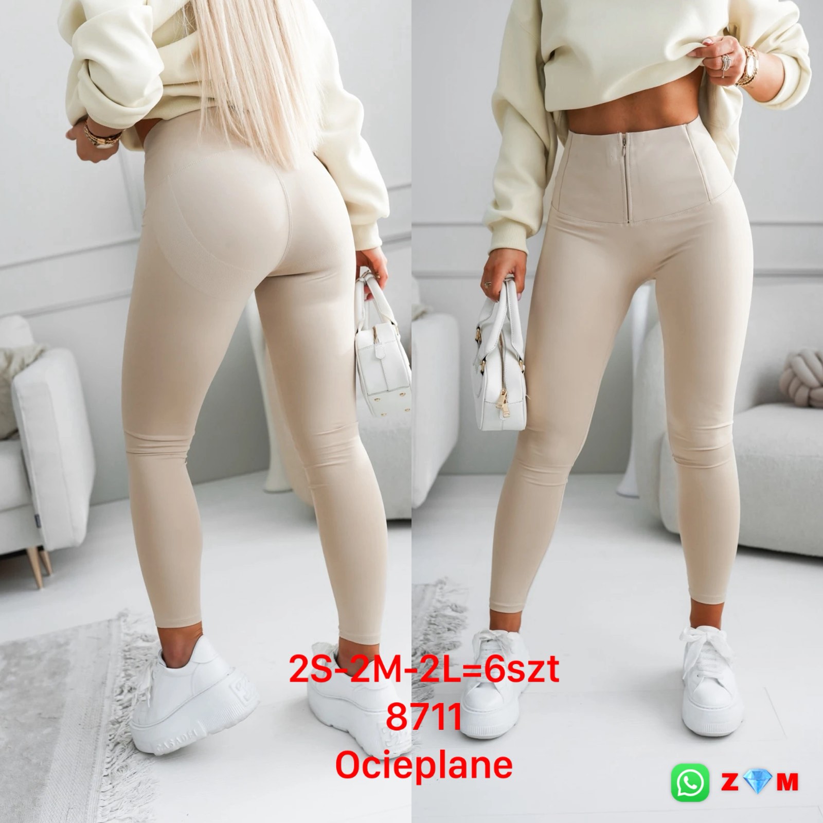 Legginsy Ocieplane Damska