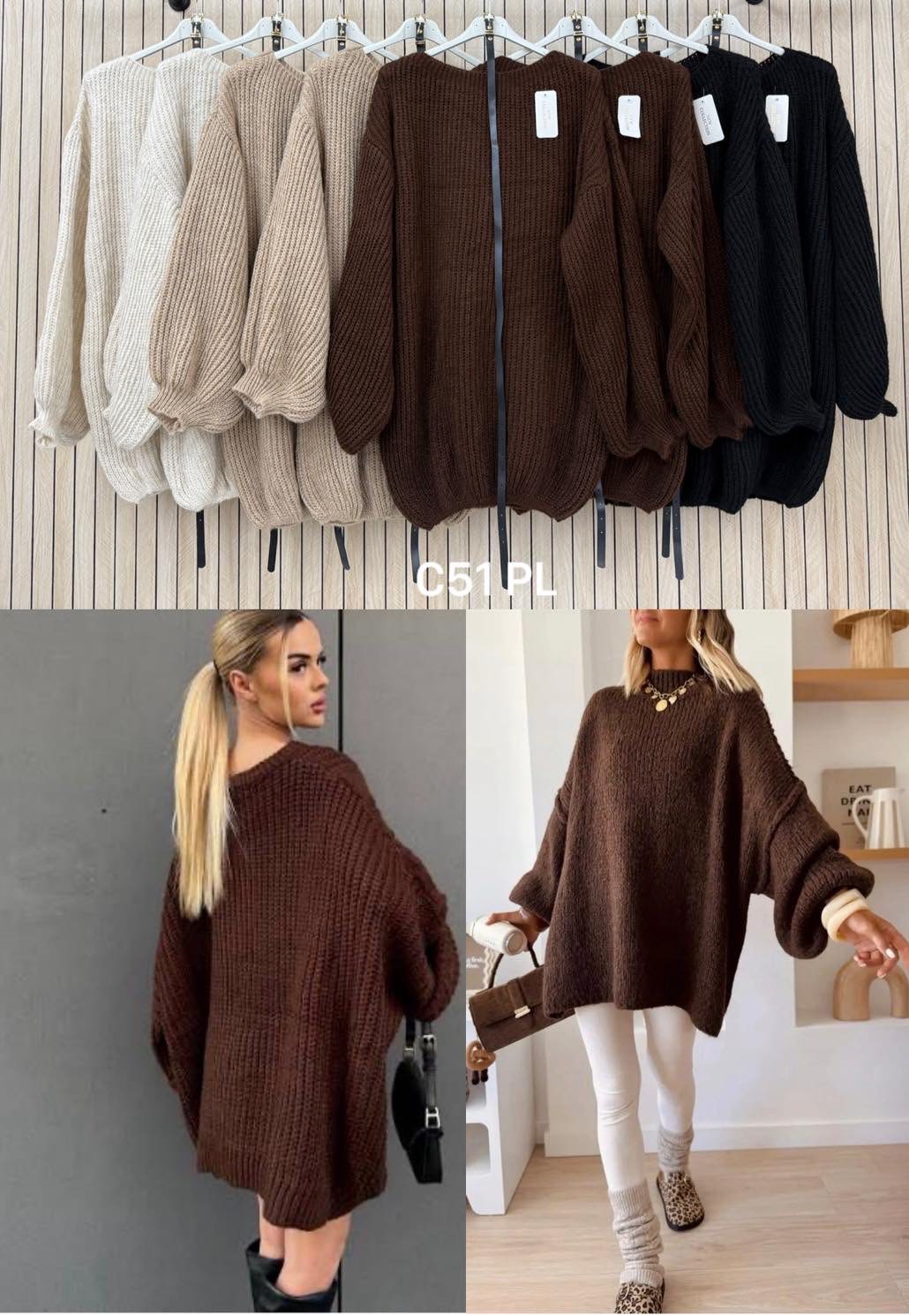 Sukienka Sweter Damska