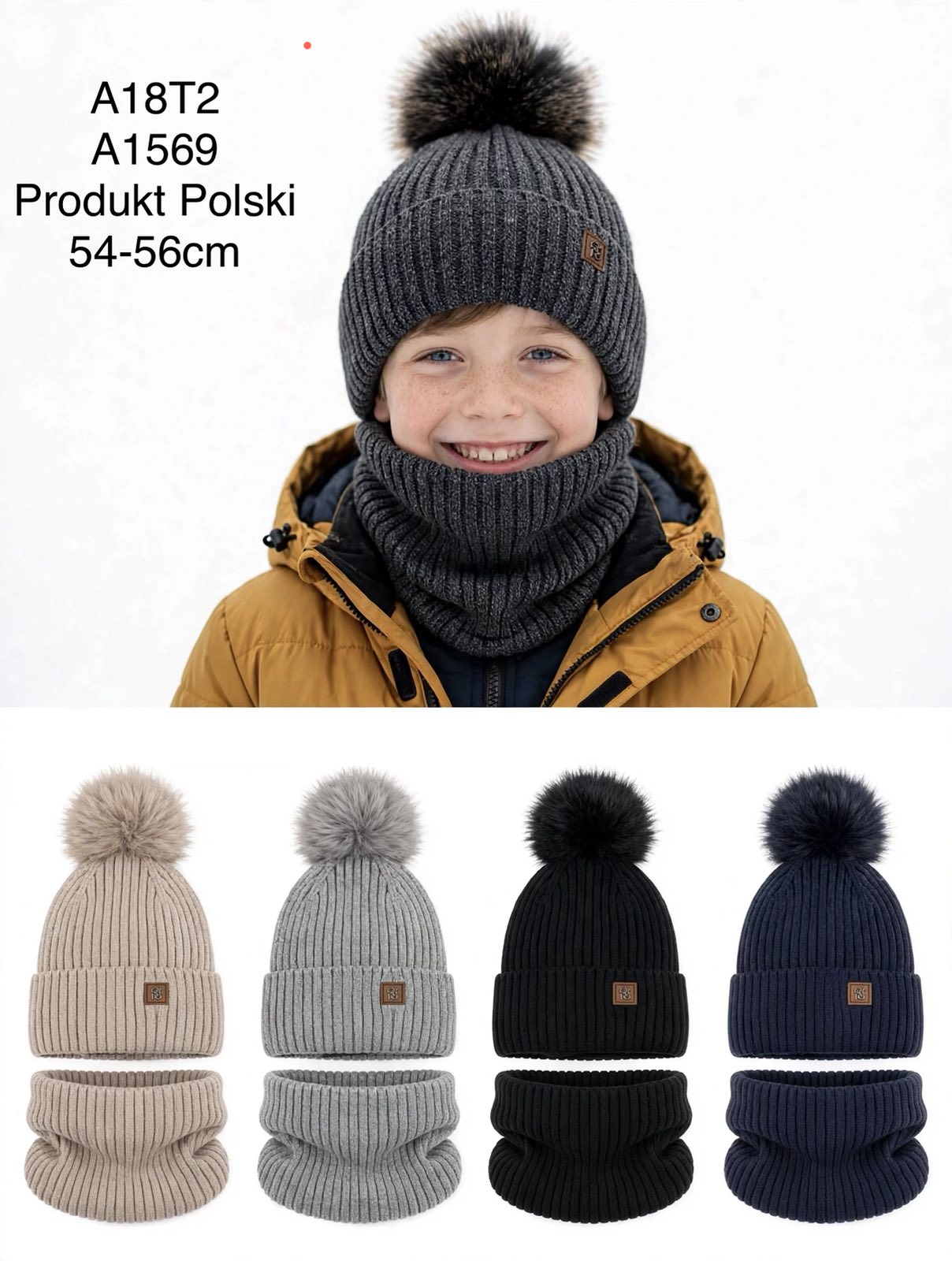 Komplet Czapka Dzieci