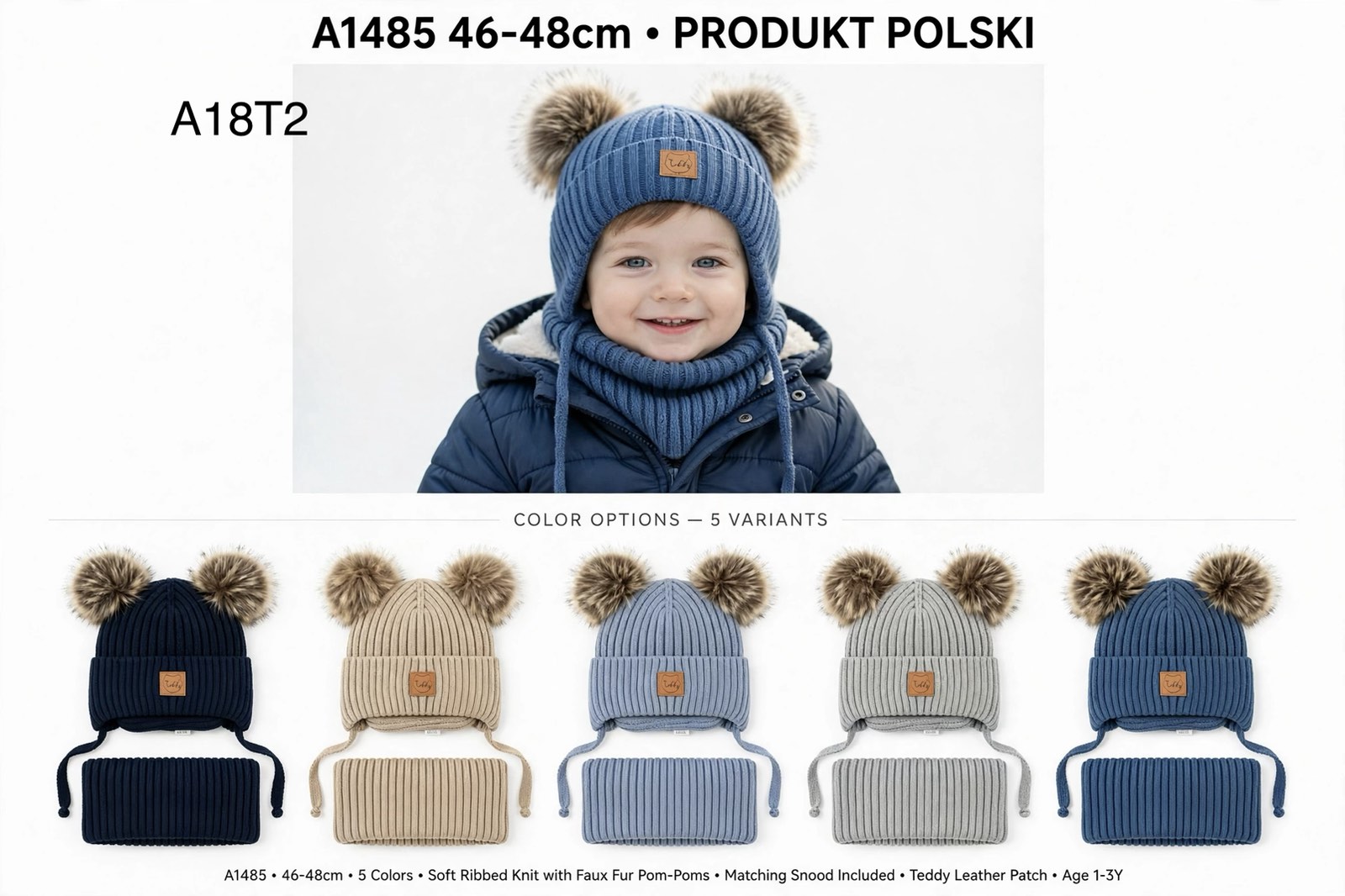 Komplet Czapka Dzieci