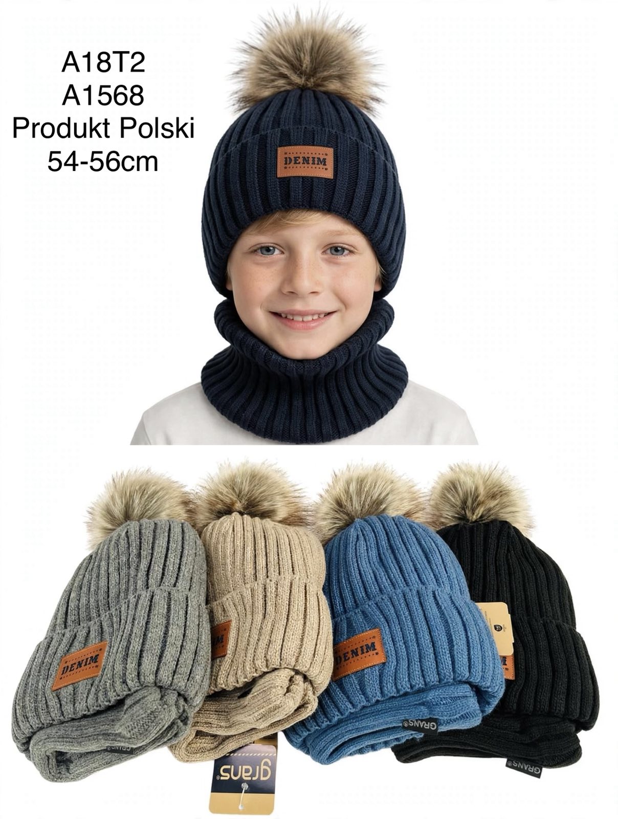Komplet Czapka Dzieci