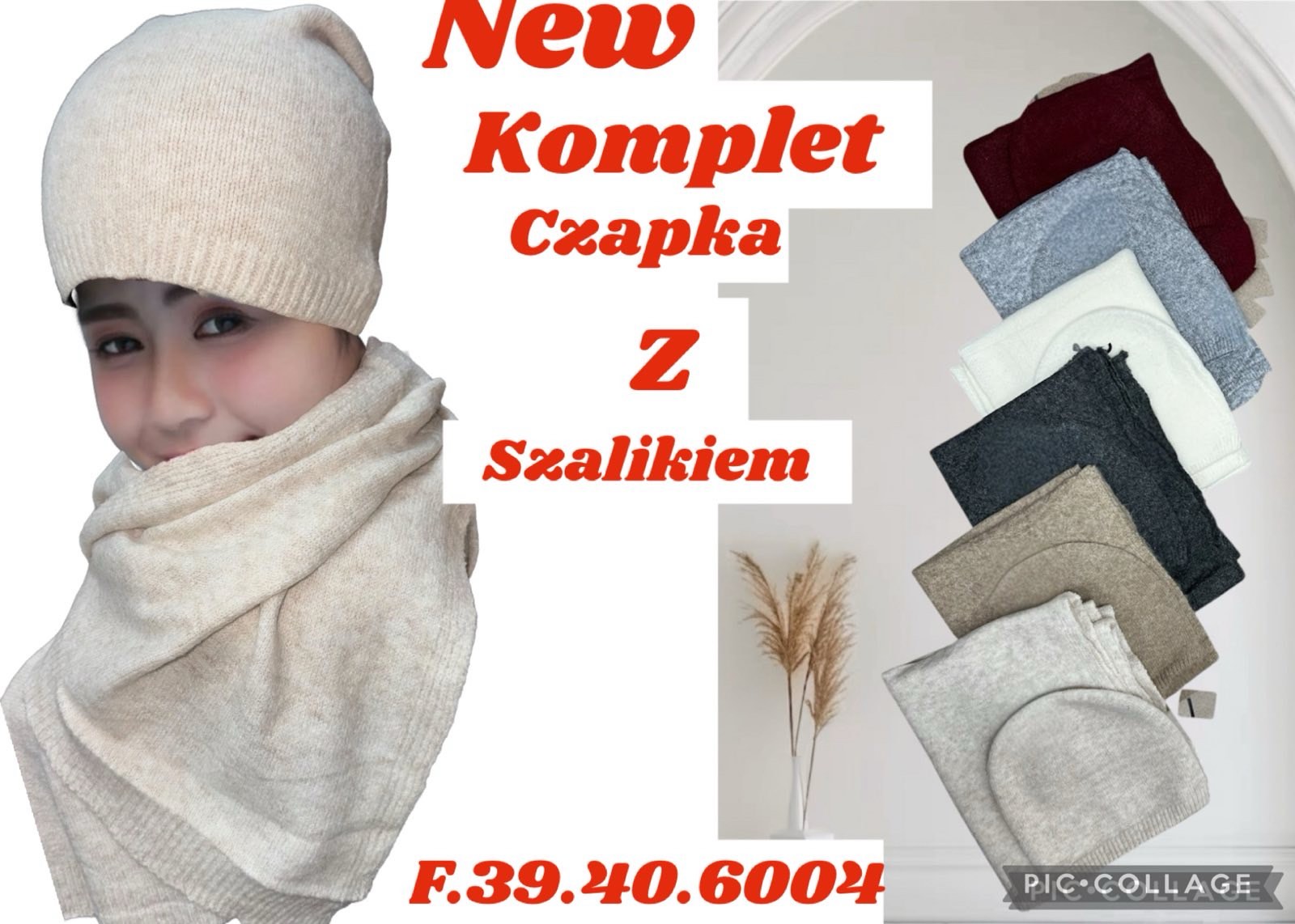 Komplet Czapka Damska