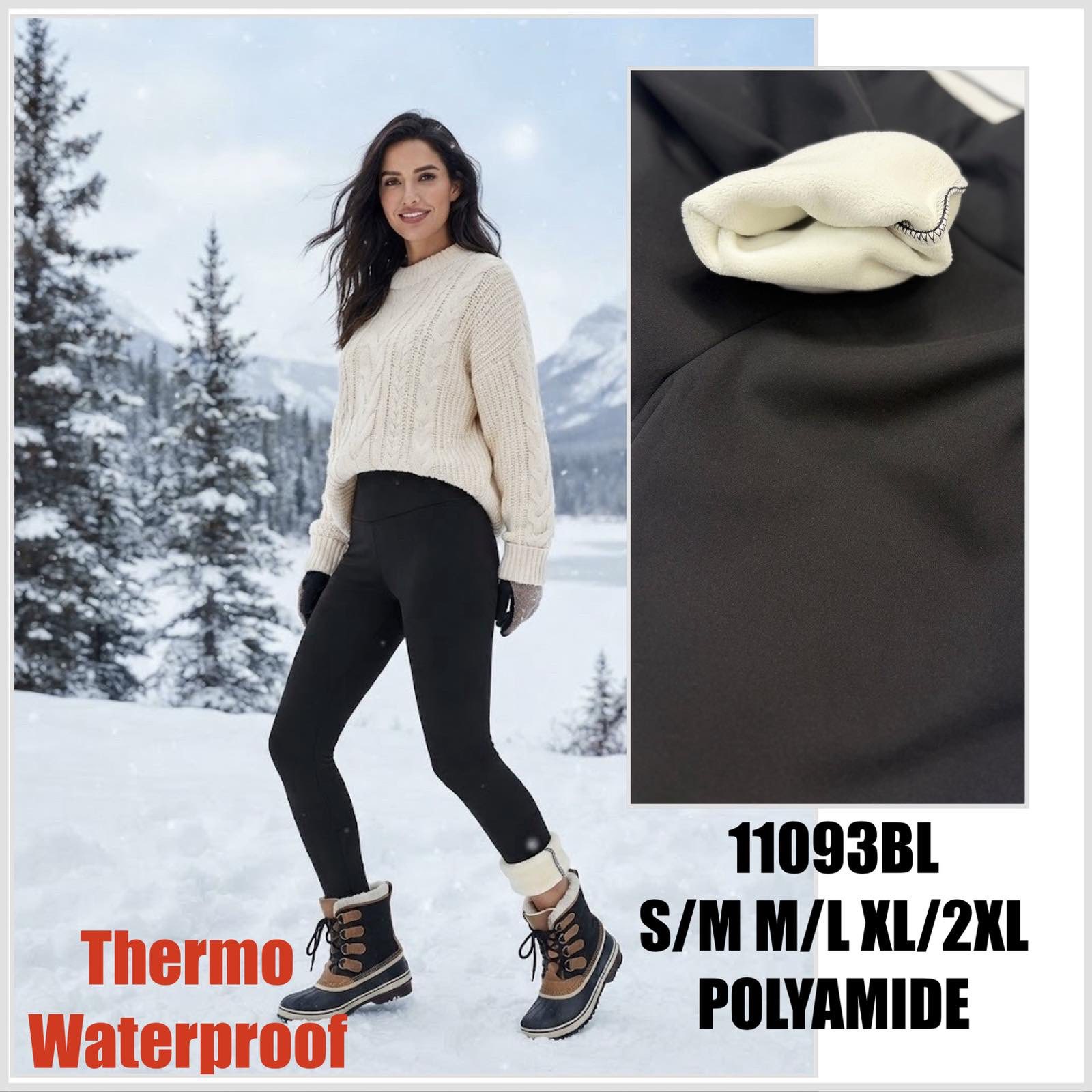Legginsy Ocieplane Damska