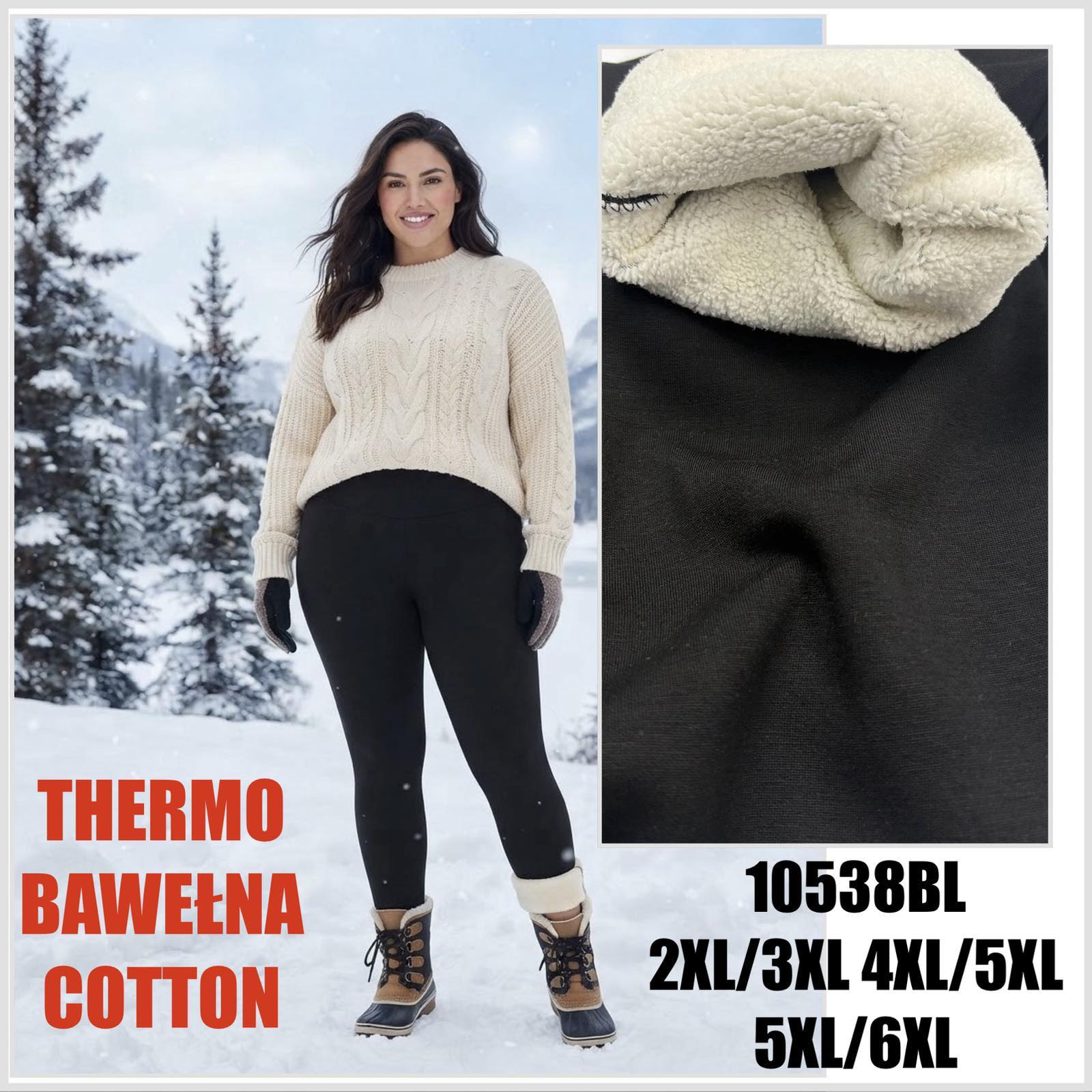 Legginsy Ocieplane Damska