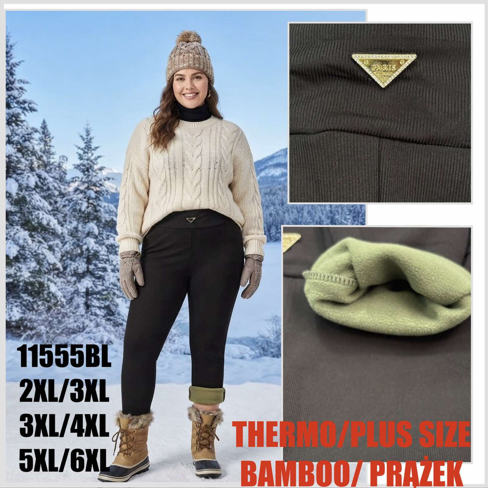 Legginsy Ocieplane Damska