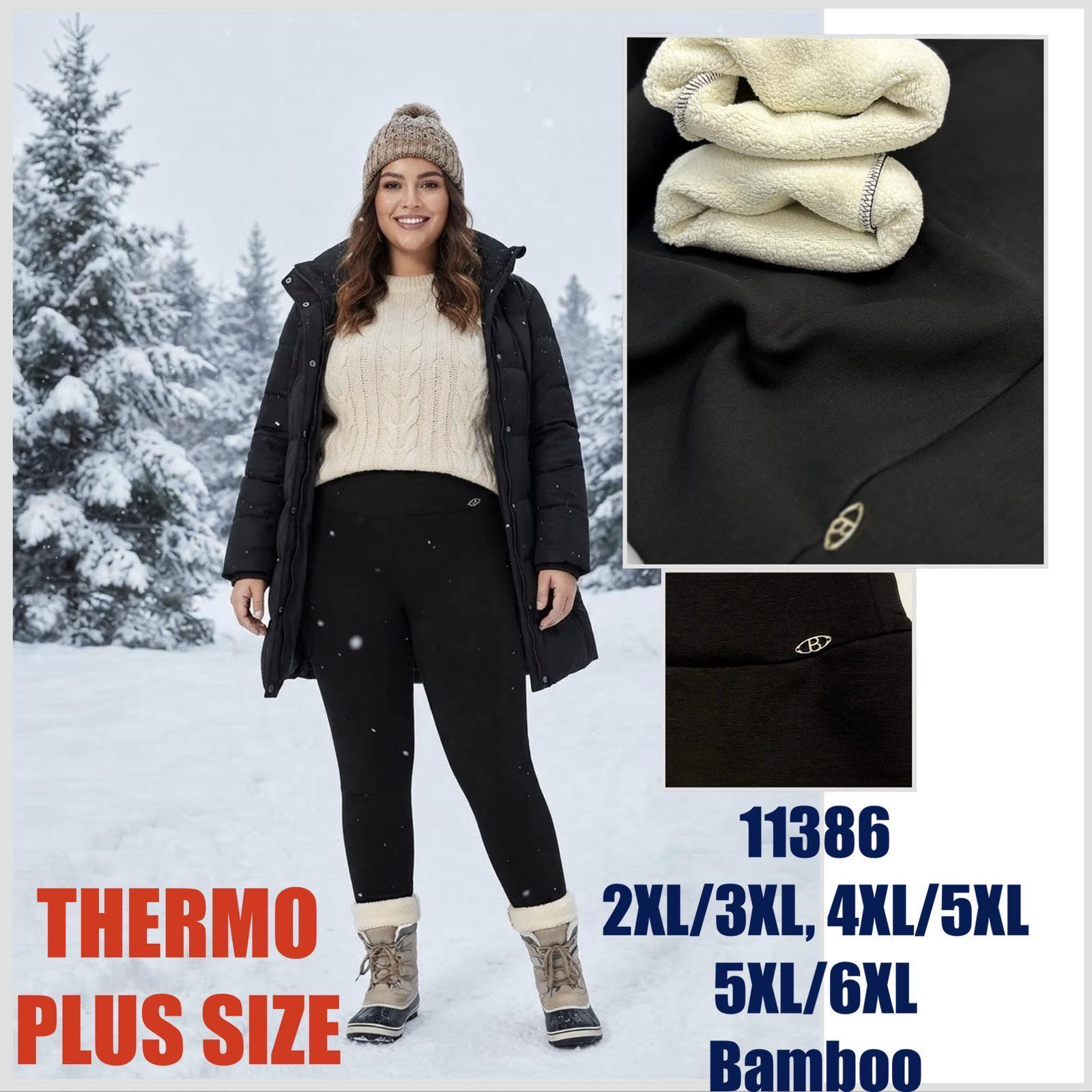 Legginsy Ocieplane Damska