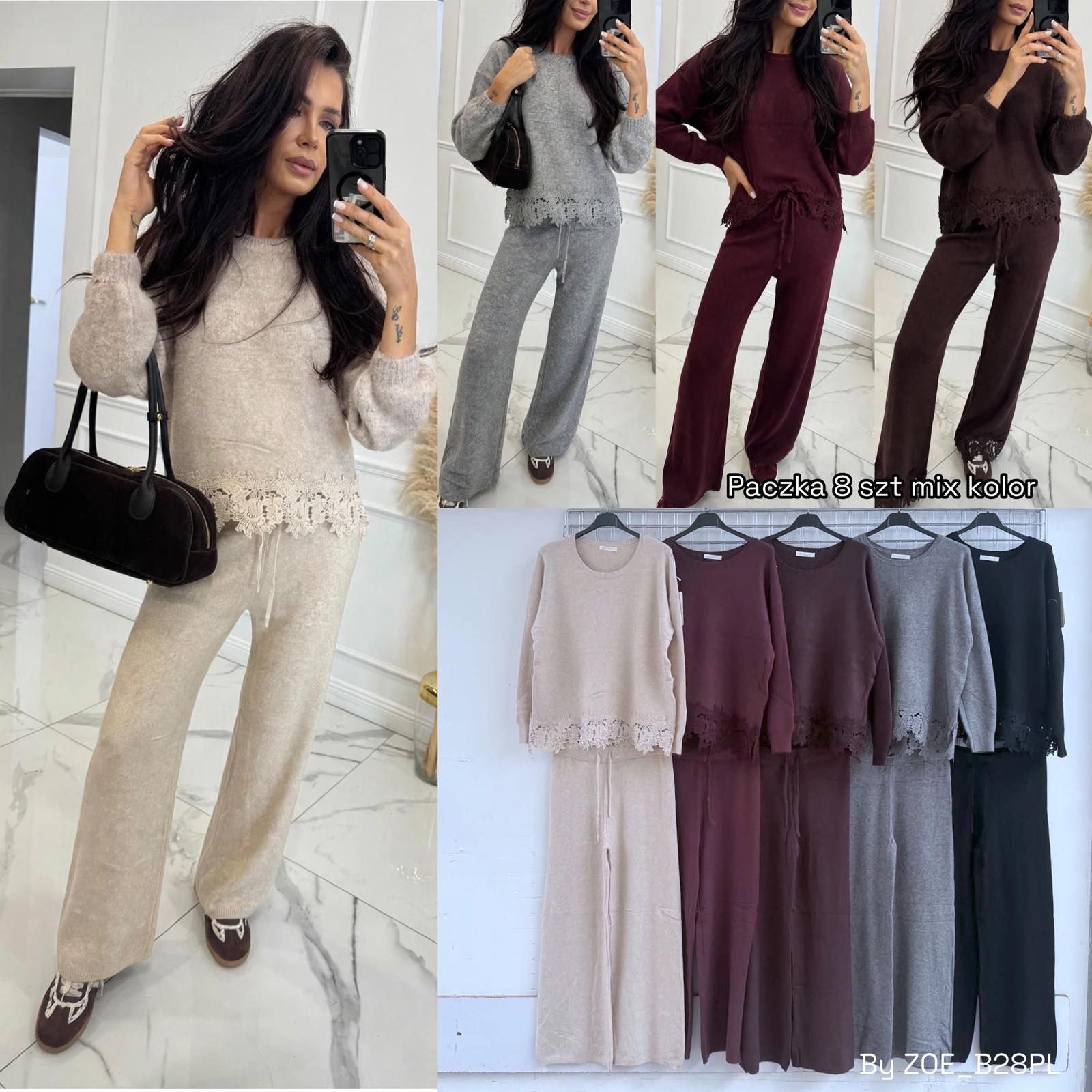 Komplet Sweter Damska