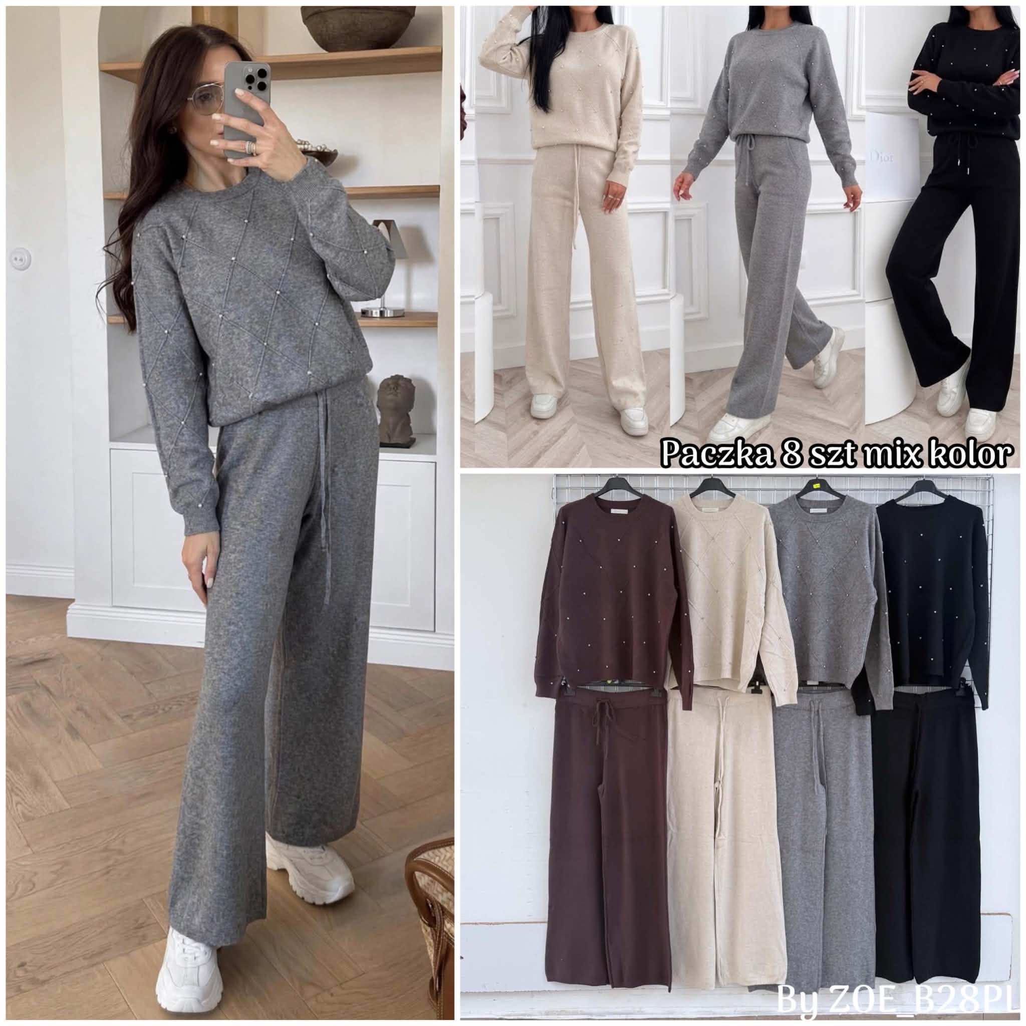Komplet Sweter Damska