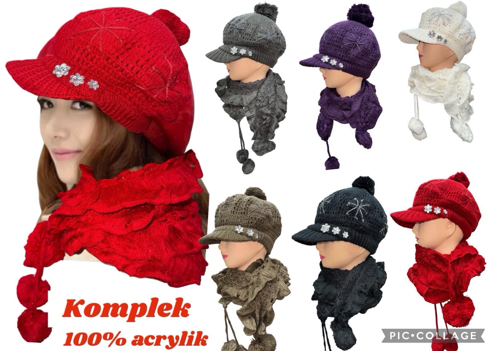 Komplet Czapka Damska